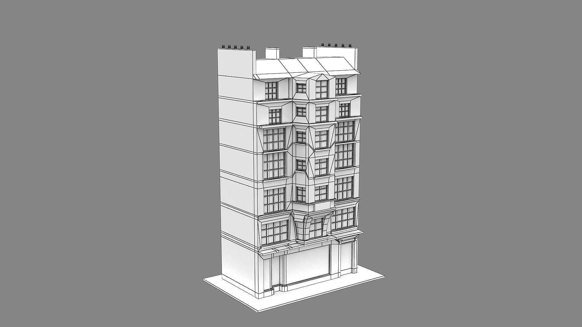 Typical Parisian Apartment 3d Building 03 3D model_11