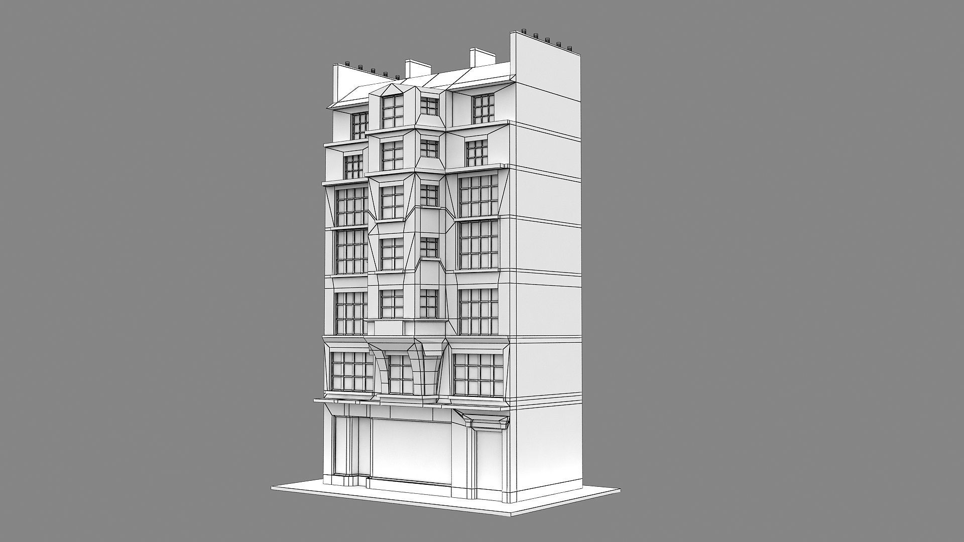 Typical Parisian Apartment 3d Building 03 3D model_13