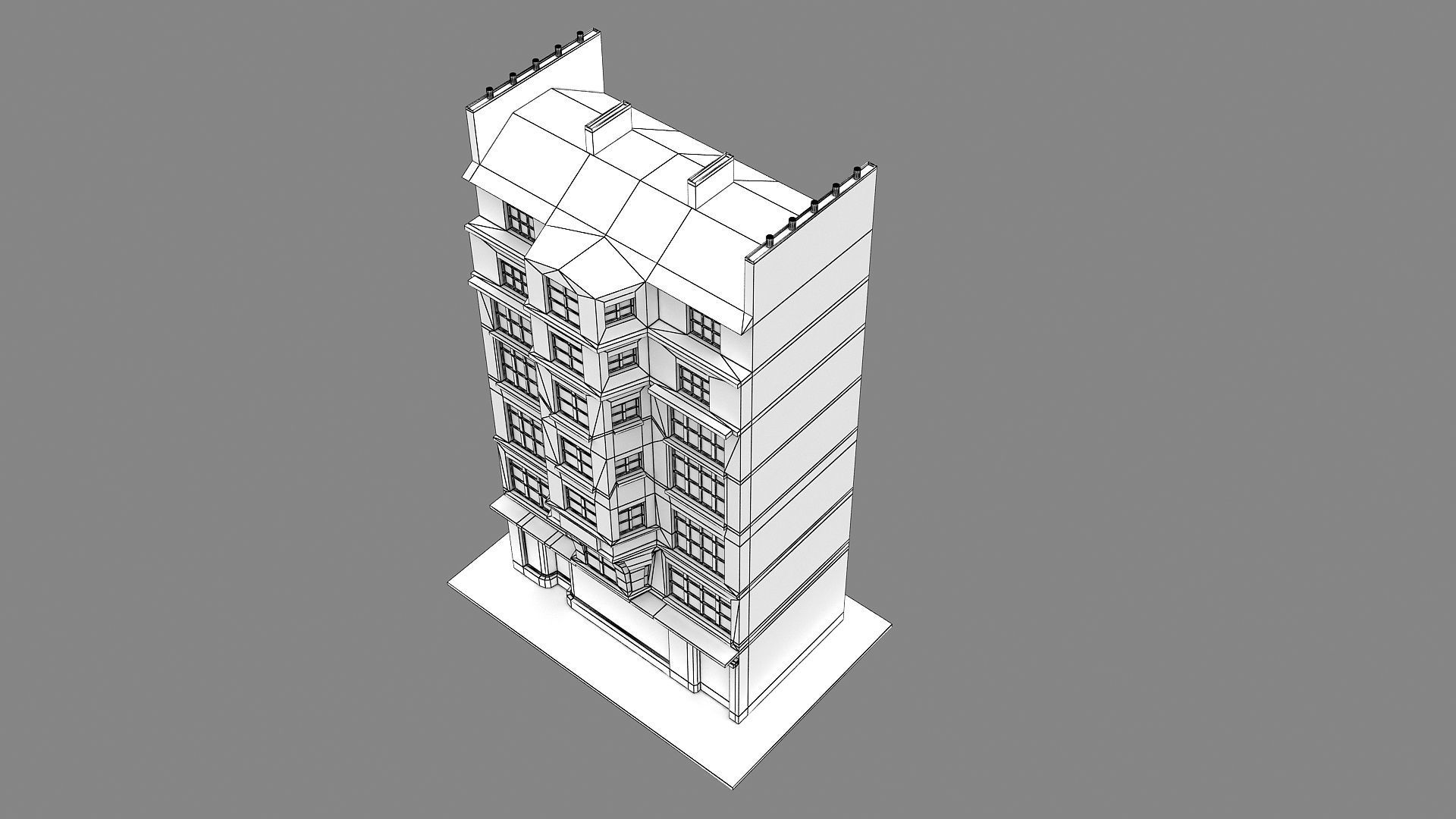Typical Parisian Apartment 3d Building 03 3D model_16