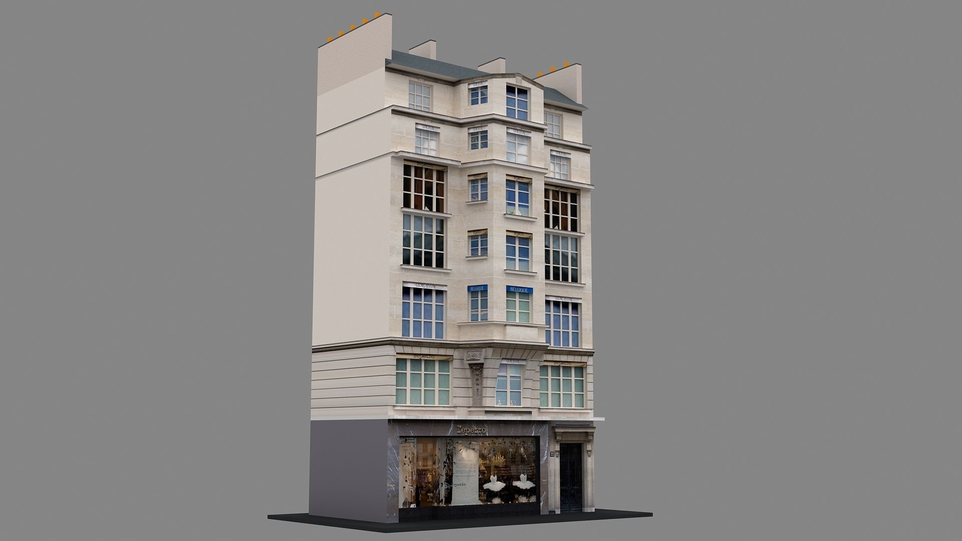 Typical Parisian Apartment 3d Building 03 3D model_6