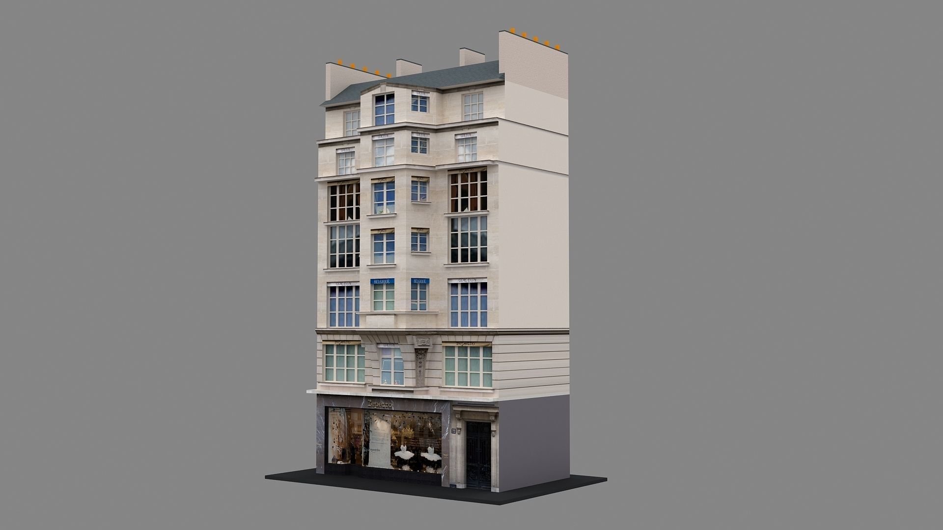 Typical Parisian Apartment 3d Building 03 3D model_2