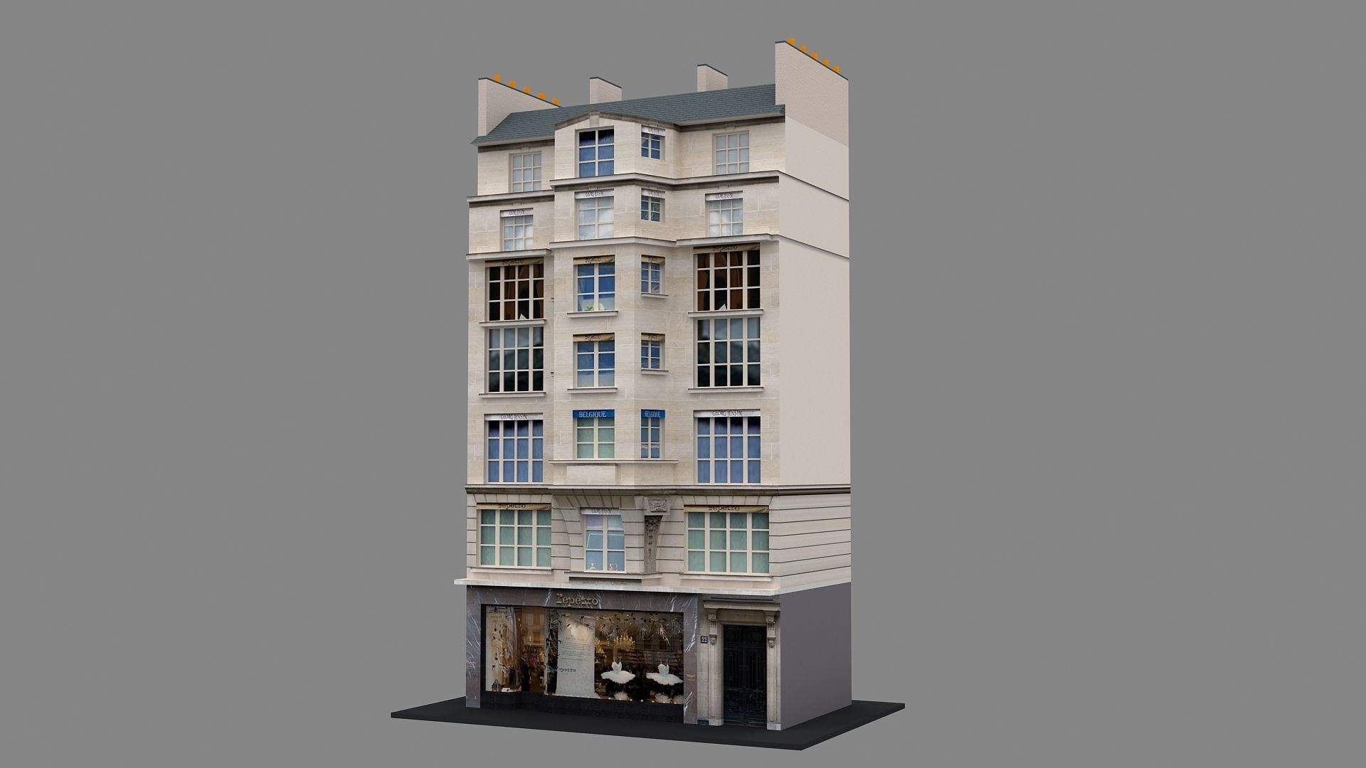 Typical Parisian Apartment 3d Building 03 3D model_1