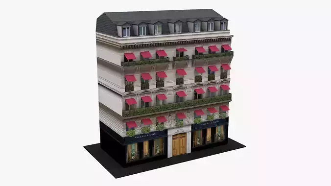 Typical Parisian Apartment 3d Building 04 3D model
