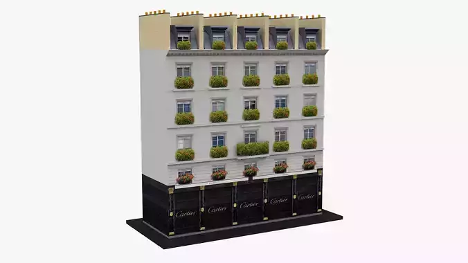 Typical Parisian Apartment 3d Building 07 3D model