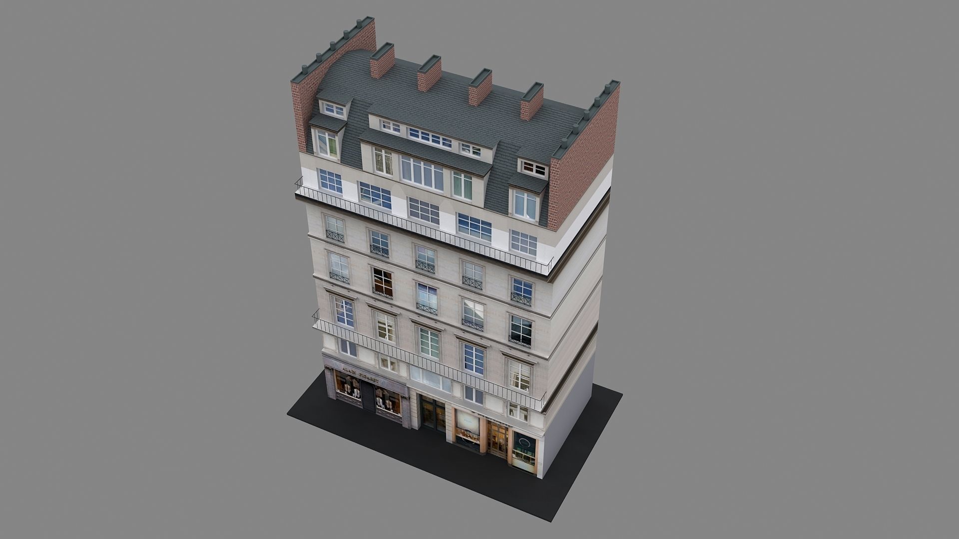 Typical Parisian Apartment 3d Building 08 3D model_6