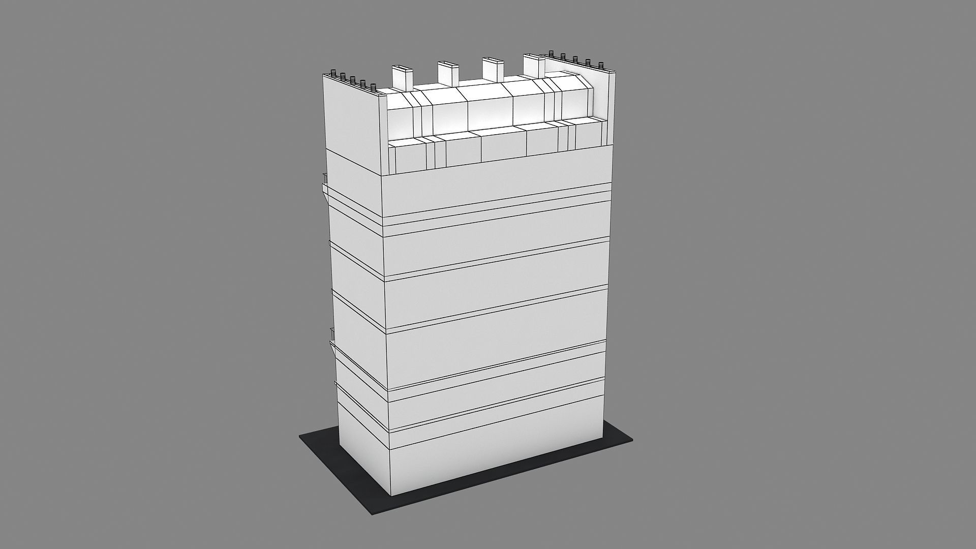 Typical Parisian Apartment 3d Building 08 3D model_13