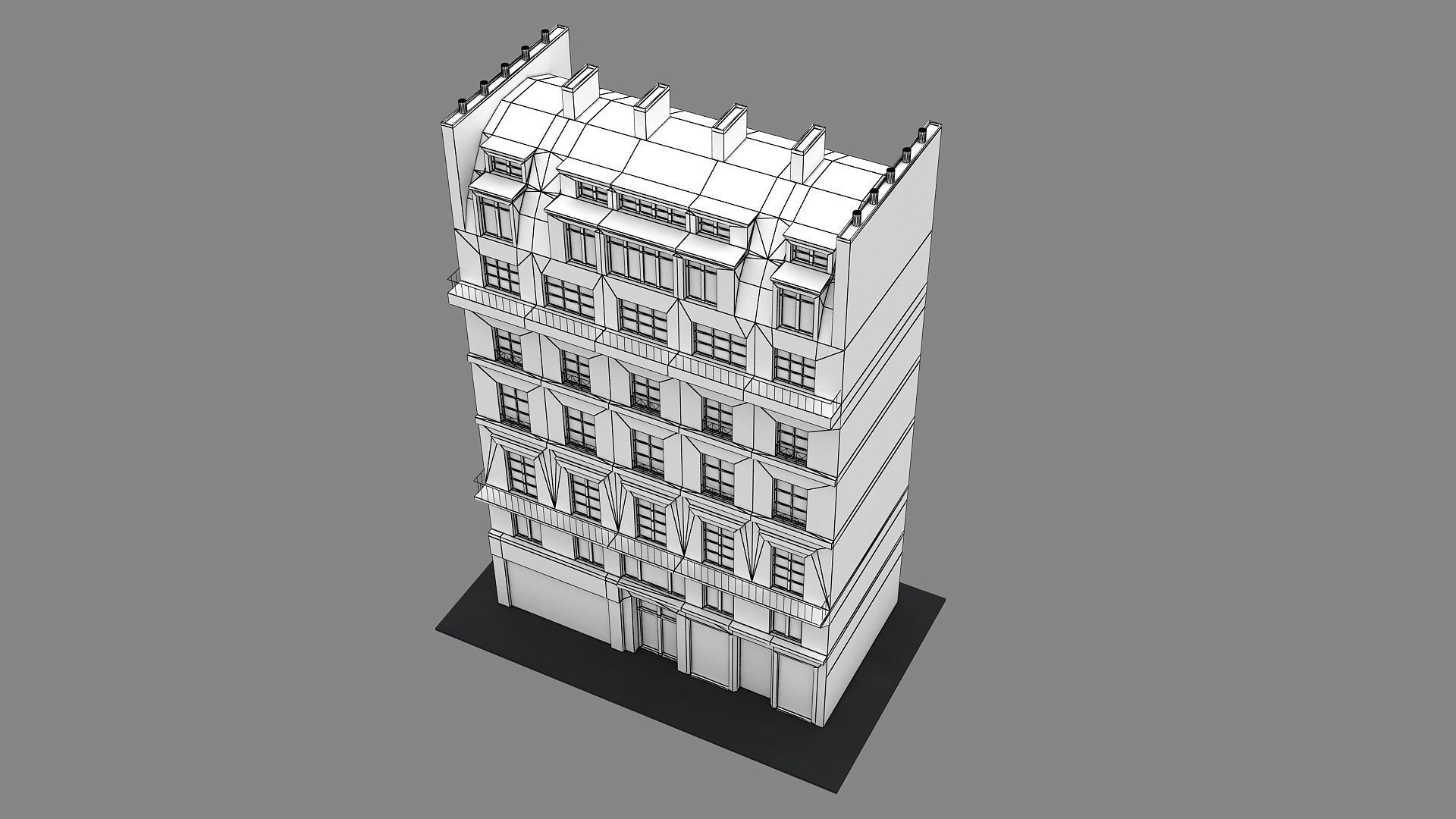 Typical Parisian Apartment 3d Building 08 3D model_11