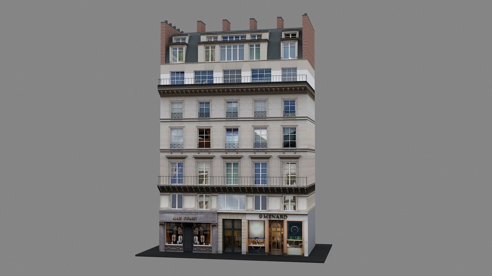 Typical Parisian Apartment 3d Building 08 3D model_1