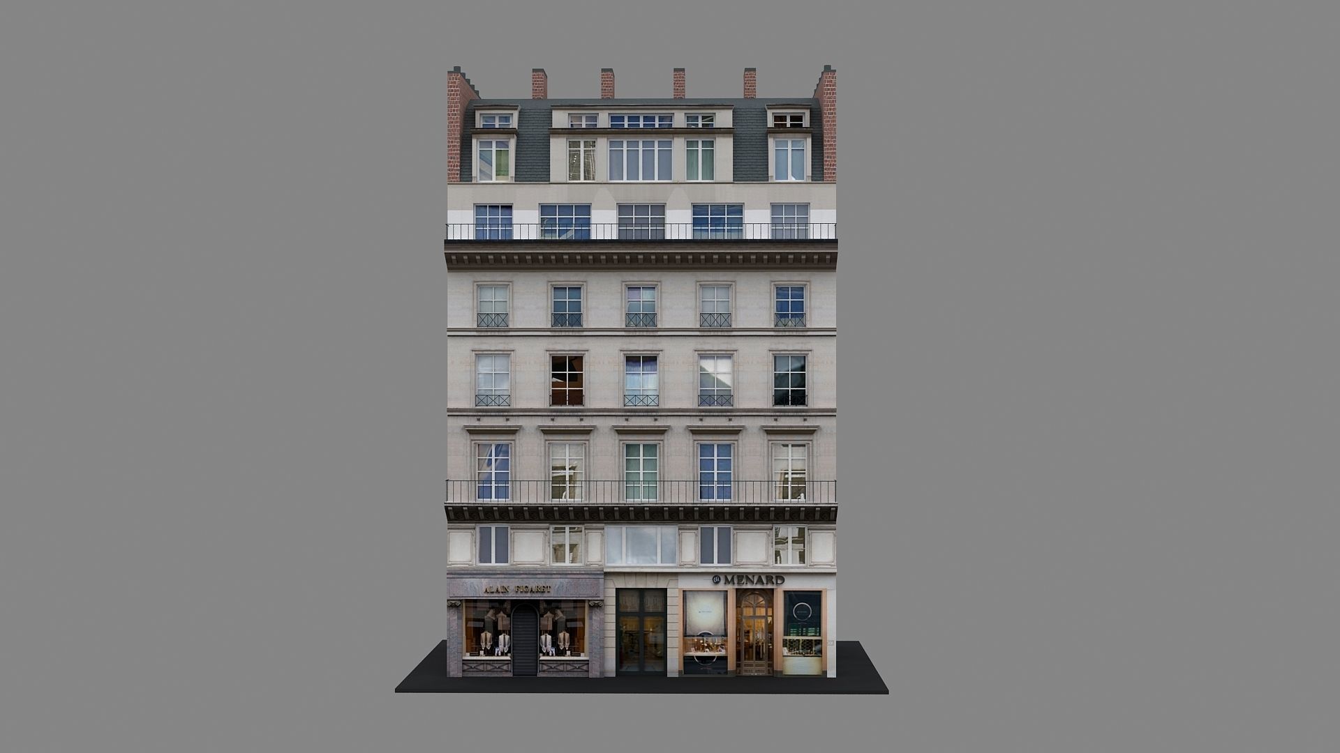 Typical Parisian Apartment 3d Building 08 3D model_7