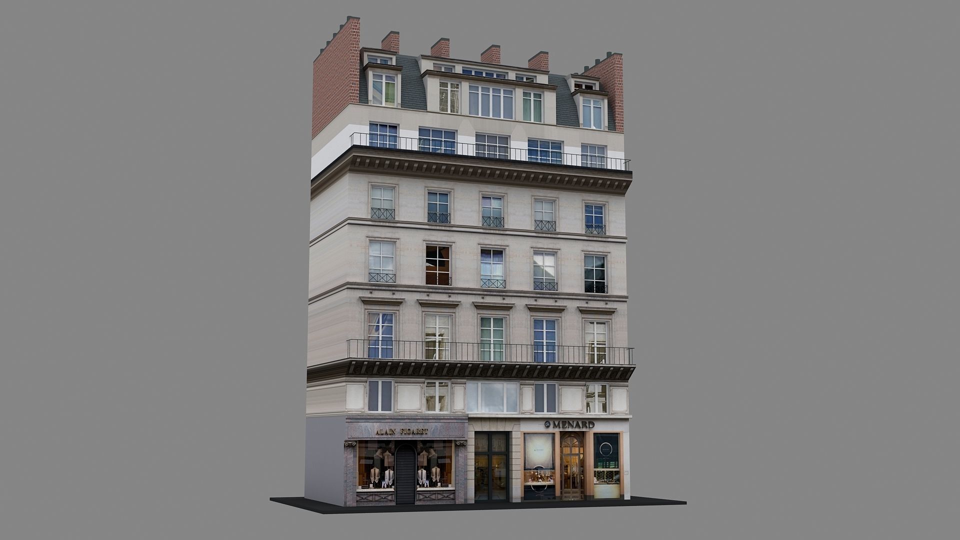 Typical Parisian Apartment 3d Building 08 3D model_4