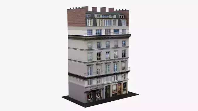 Typical Parisian Apartment 3d Building 08