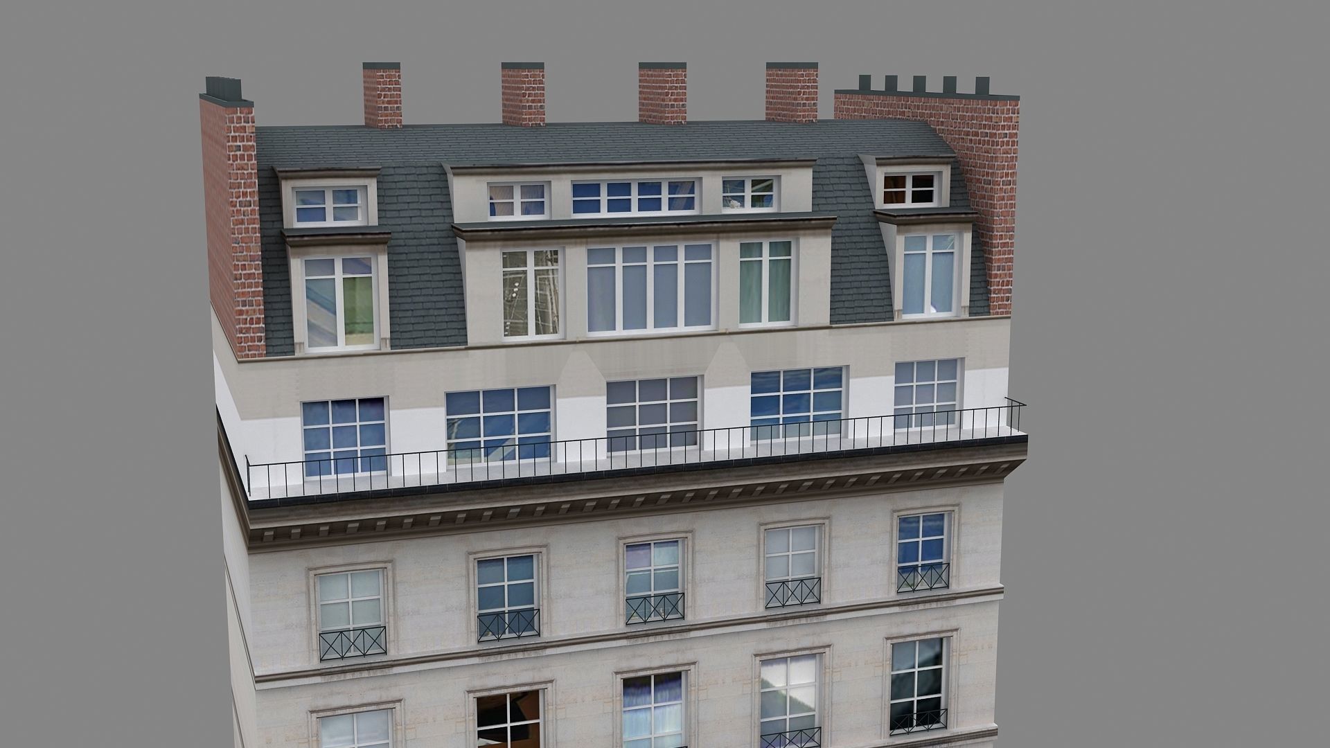 Typical Parisian Apartment 3d Building 08 3D model_2