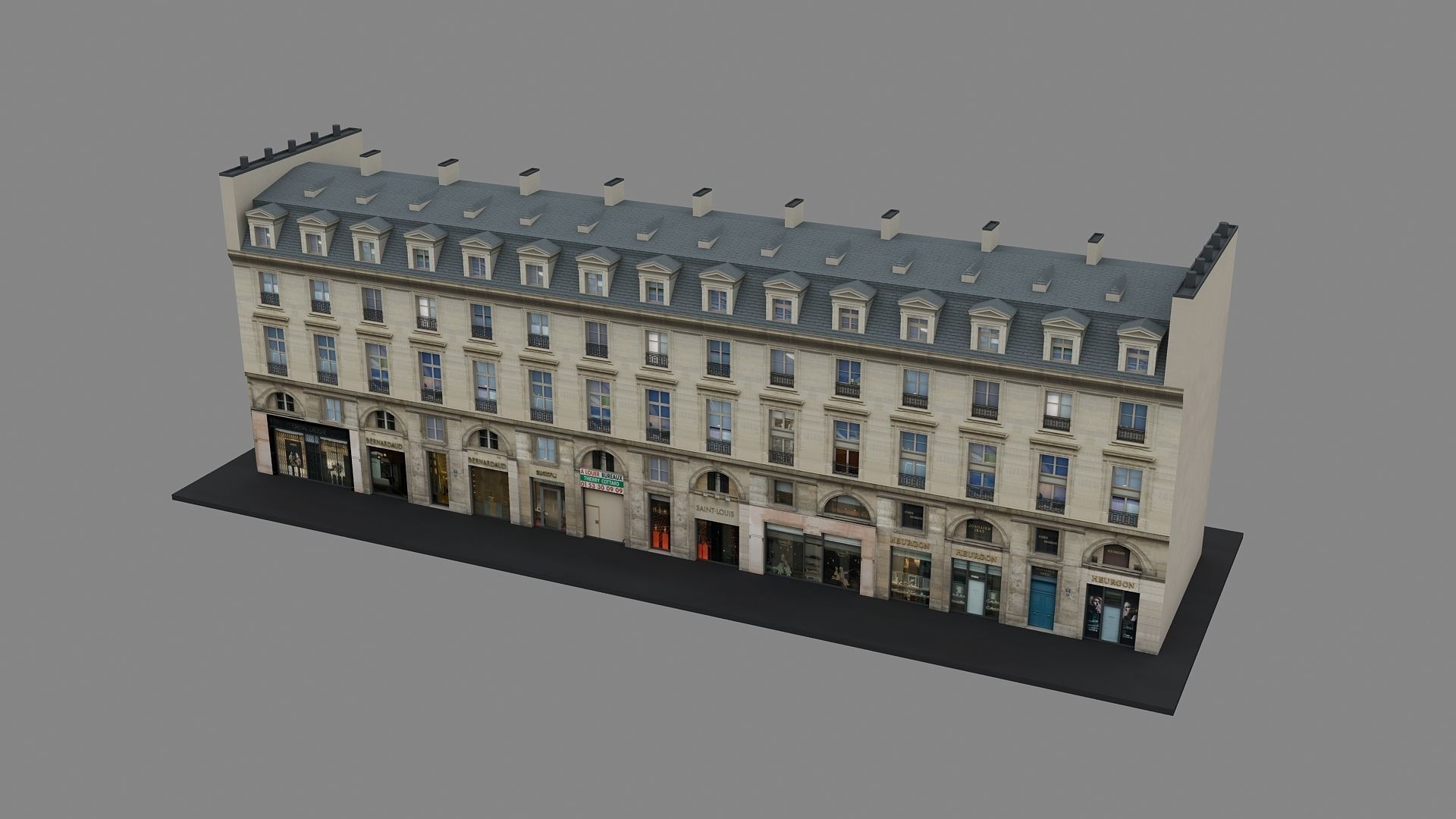 Typical Parisian Apartment 3d Building 09 3D model_5