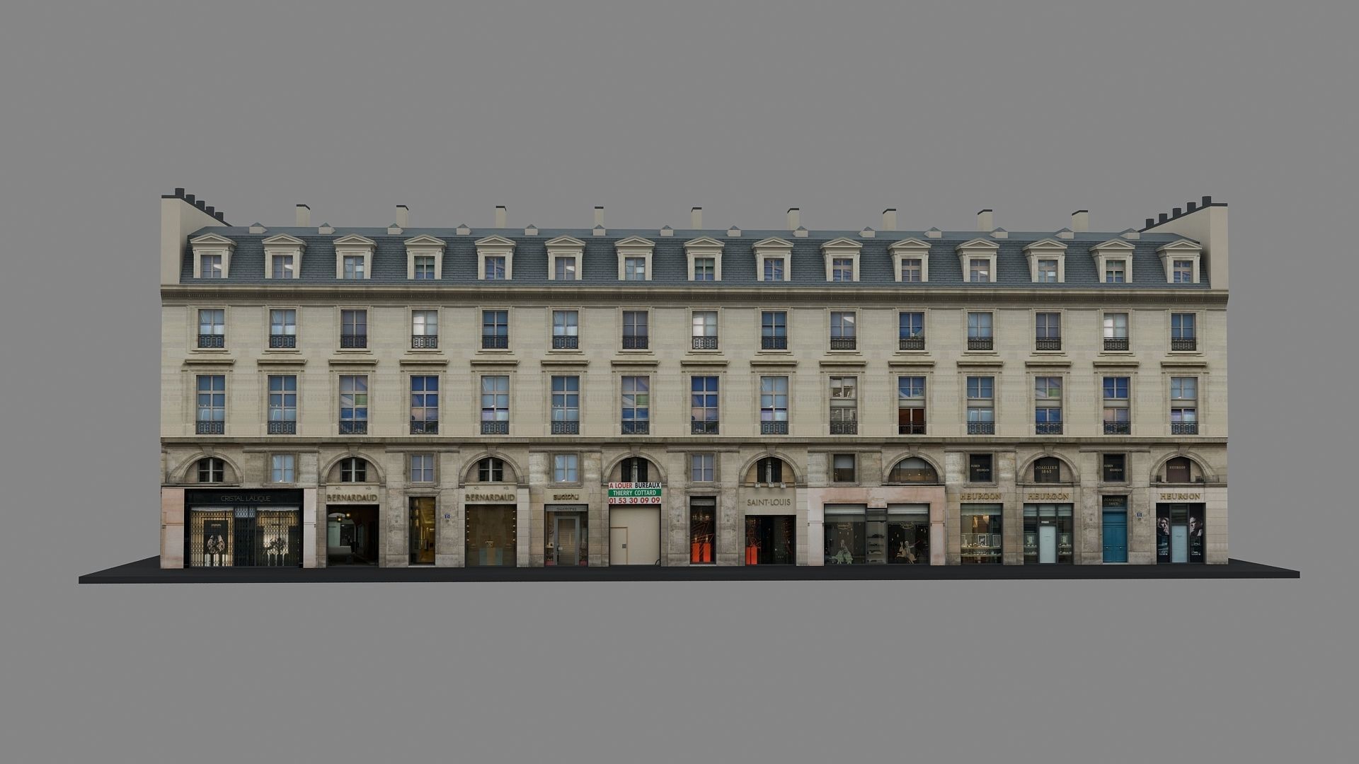 Typical Parisian Apartment 3d Building 09 3D model_8