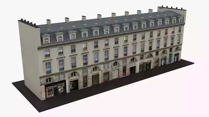 Typical Parisian Apartment 3d Building 09
