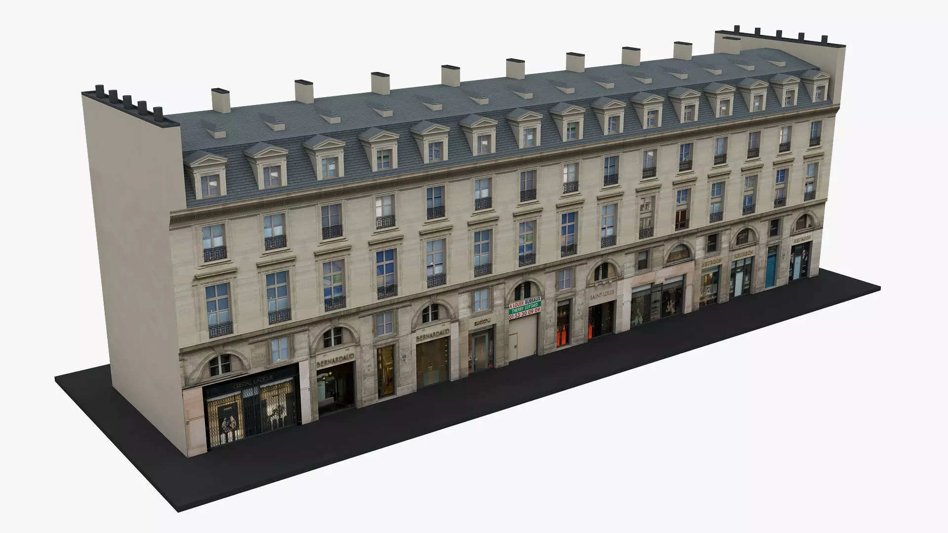 Typical Parisian Apartment 3d Building 09 3D model_0