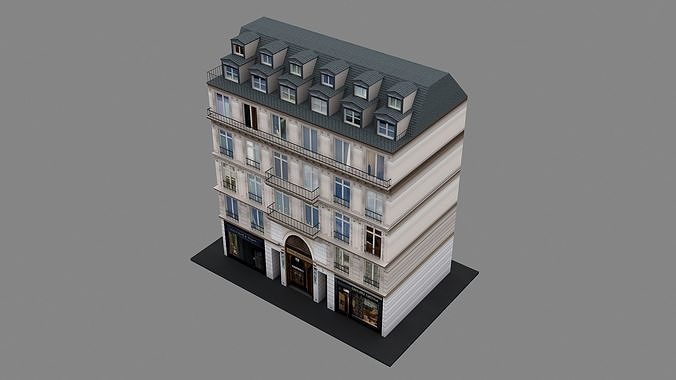 Typical Parisian Apartment 3d Building 10 3D model 2