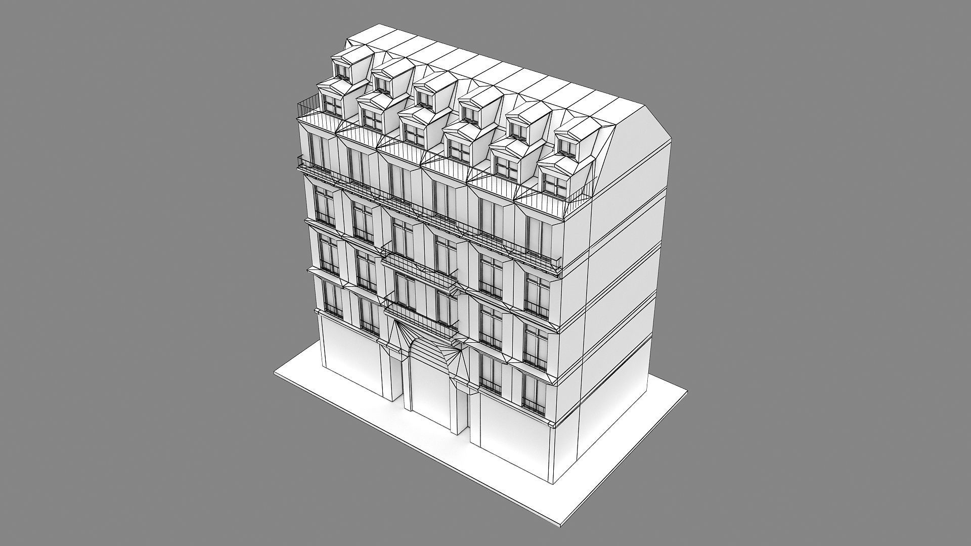 Typical Parisian Apartment 3d Building 10 3D model_12