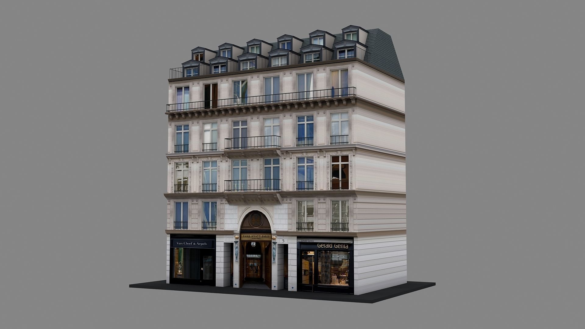 Typical Parisian Apartment 3d Building 10 3D model_7