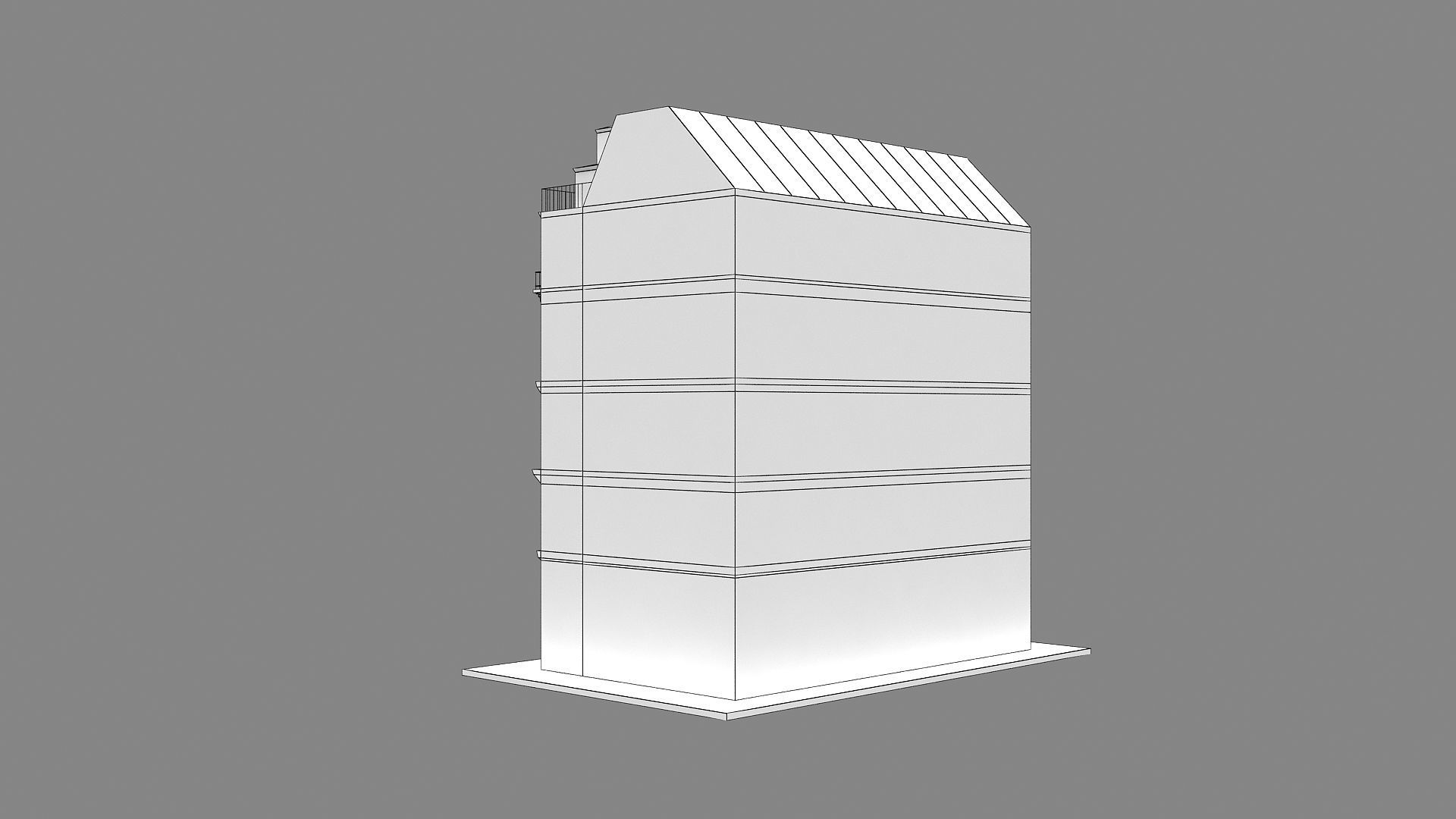 Typical Parisian Apartment 3d Building 10 3D model_16