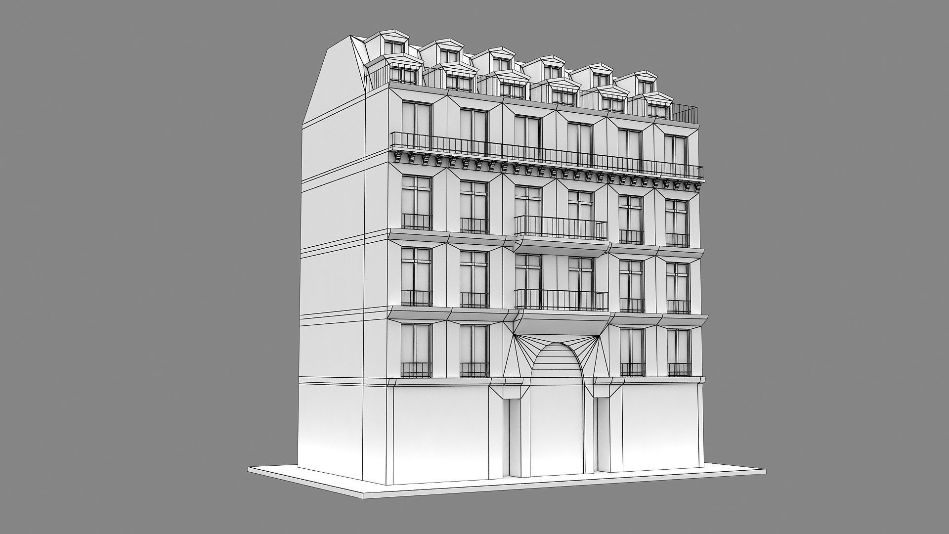 Typical Parisian Apartment 3d Building 10 3D model_9