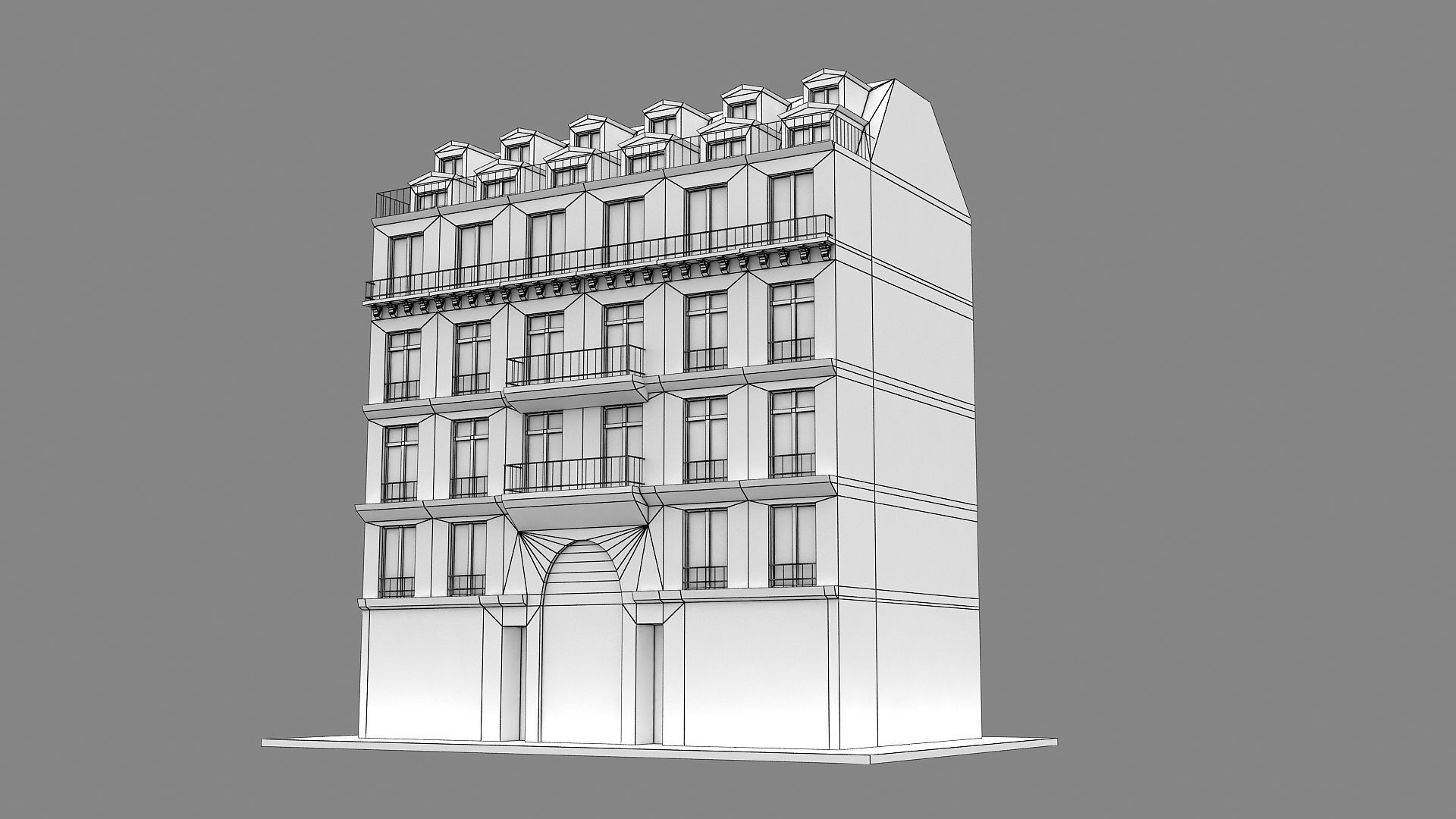 Typical Parisian Apartment 3d Building 10 3D model_15