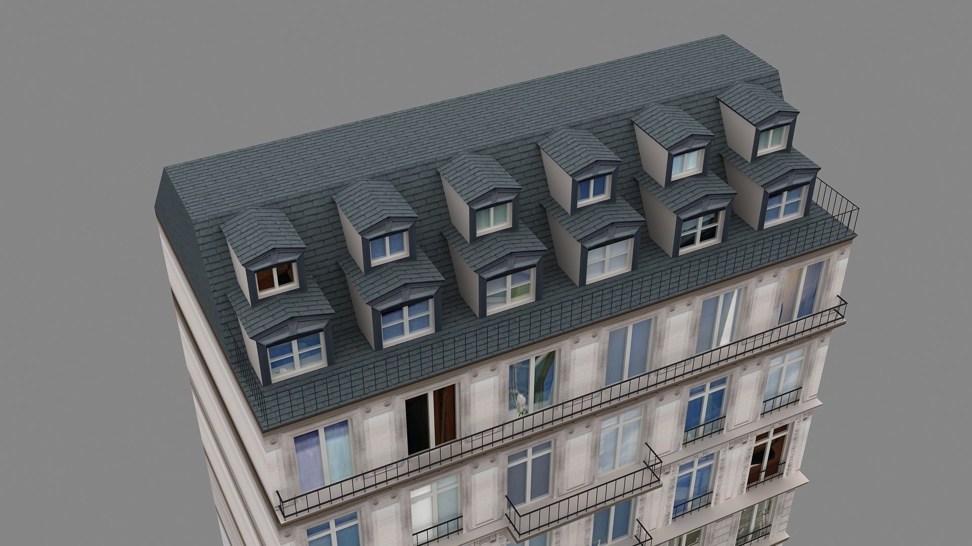 Typical Parisian Apartment 3d Building 10 3D model_6