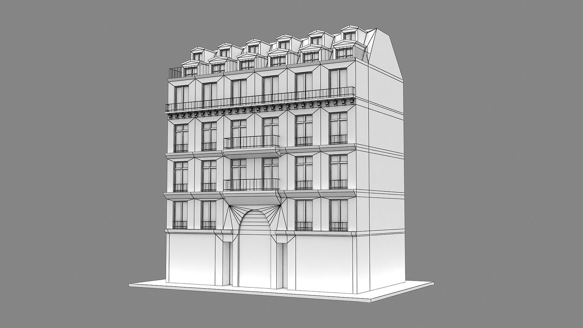 Typical Parisian Apartment 3d Building 10 3D model_11