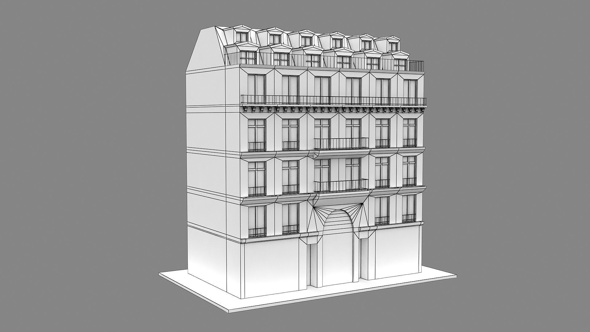 Typical Parisian Apartment 3d Building 10 3D model_14