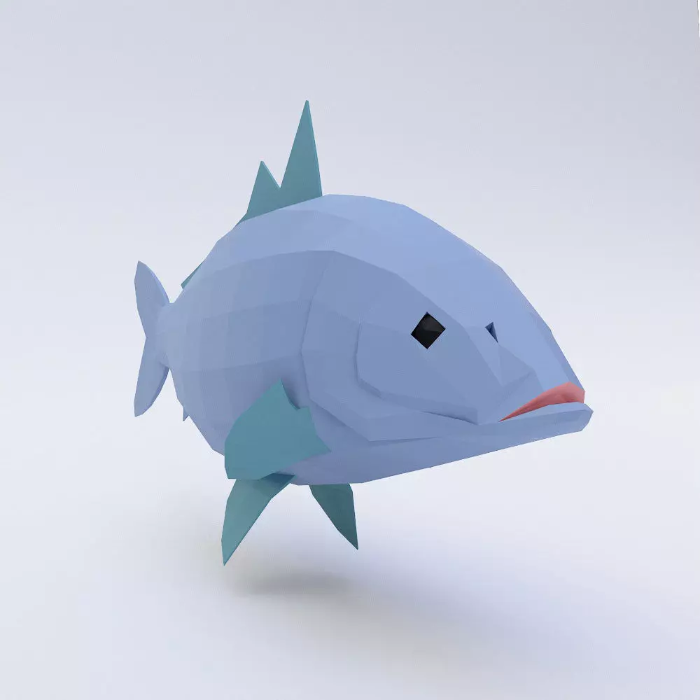 Carp fish 3d model  Low-poly 3D model_0