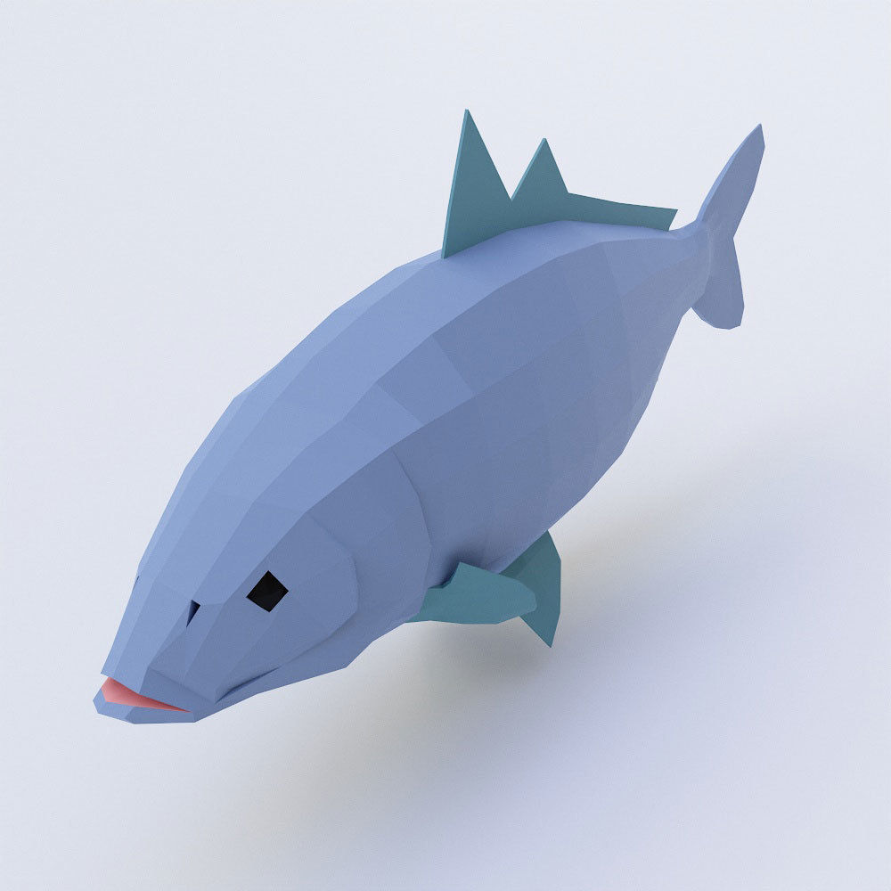 Carp fish 3d model  Low-poly 3D model_1