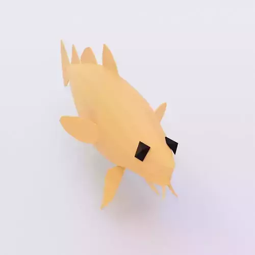 Cod fish low poly 3d model 