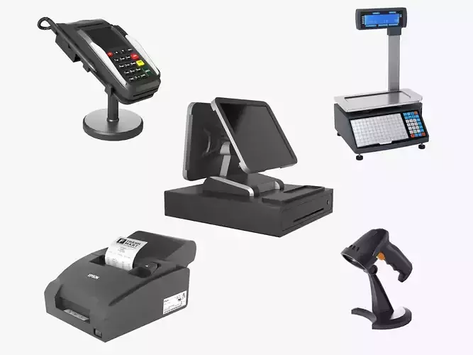 Point Of Sale Pack 3D Model Collection