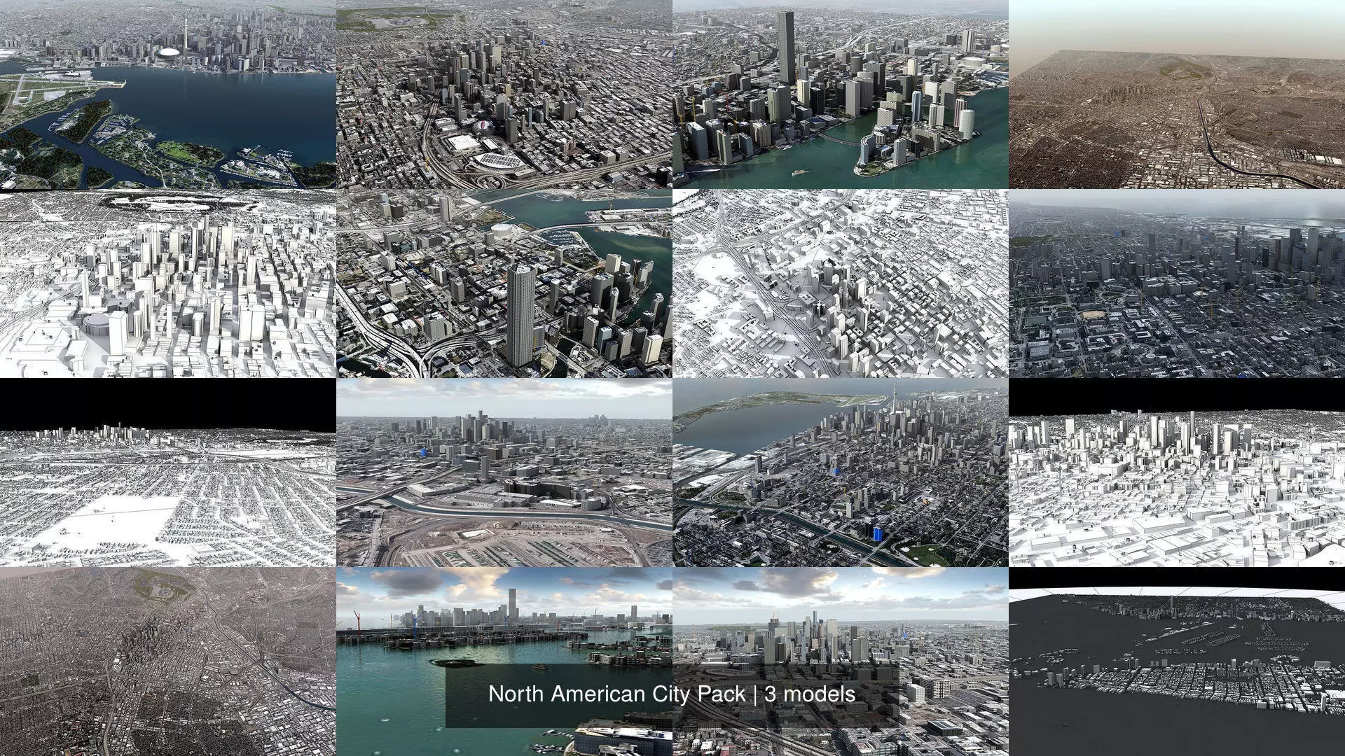 North American City Pack 3D Model Collection_0