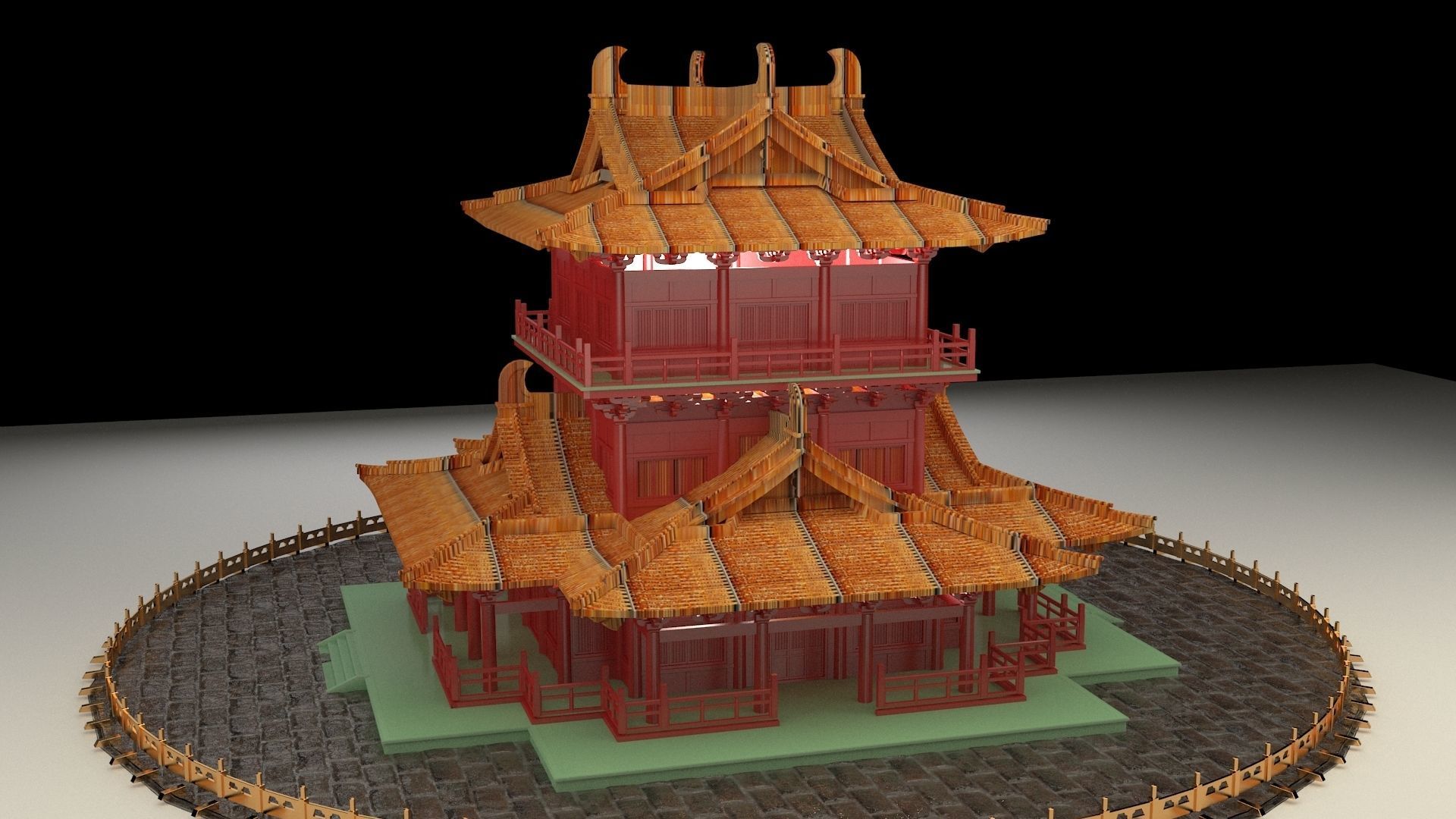 Chinese ancient house  3D model_3