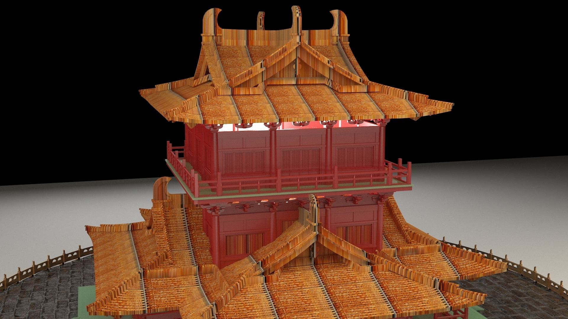 Chinese ancient house  3D model_4
