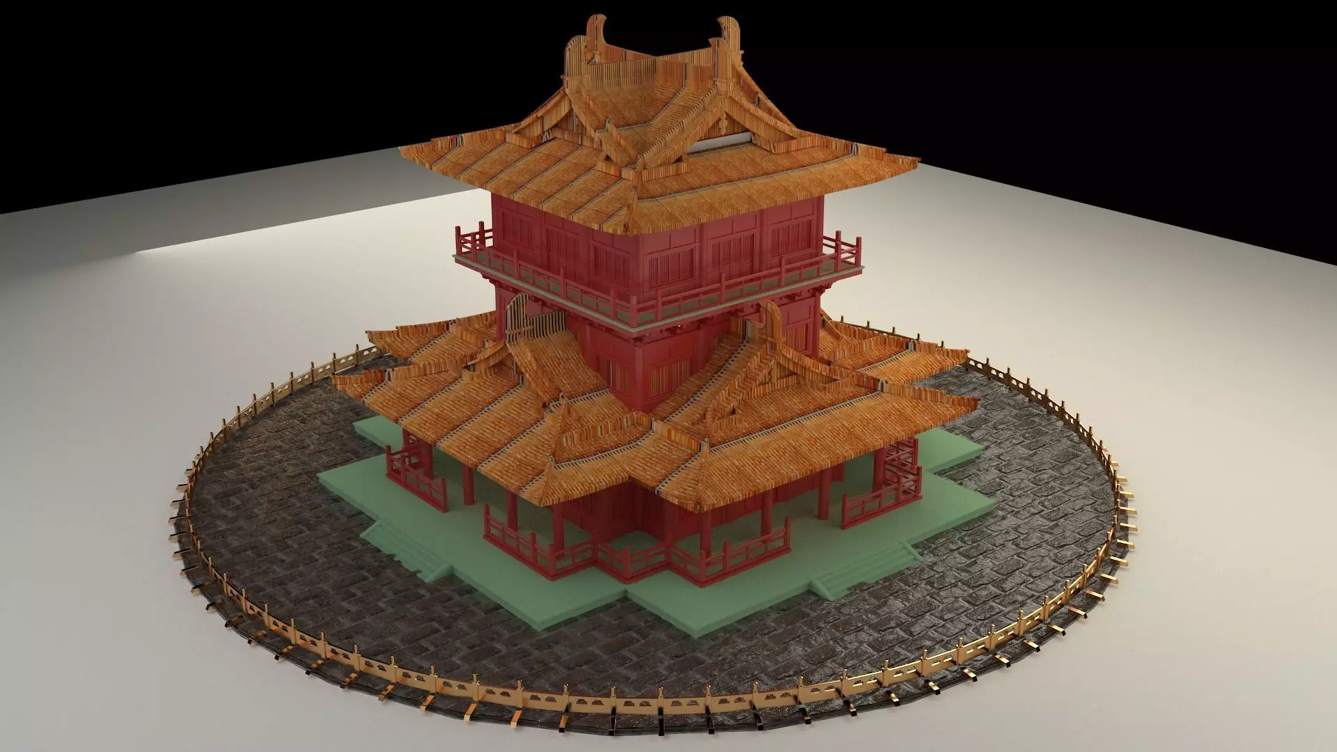 Chinese ancient house  3D model_0