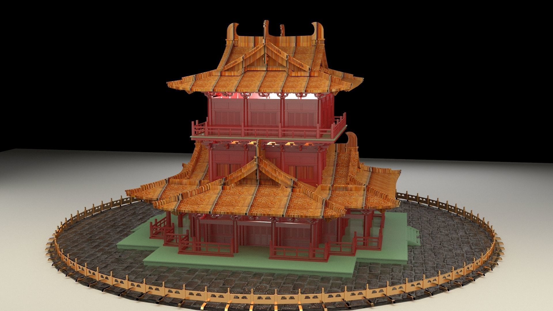 Chinese ancient house  3D model_2