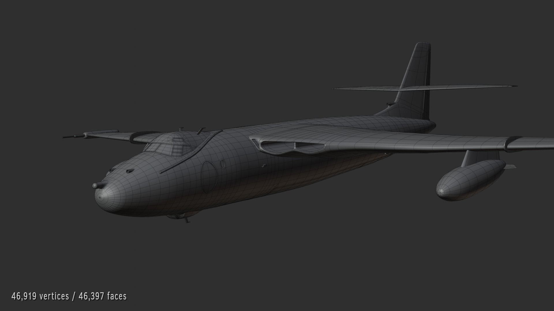 Vickers Valiant B1 bomber 3D model_7