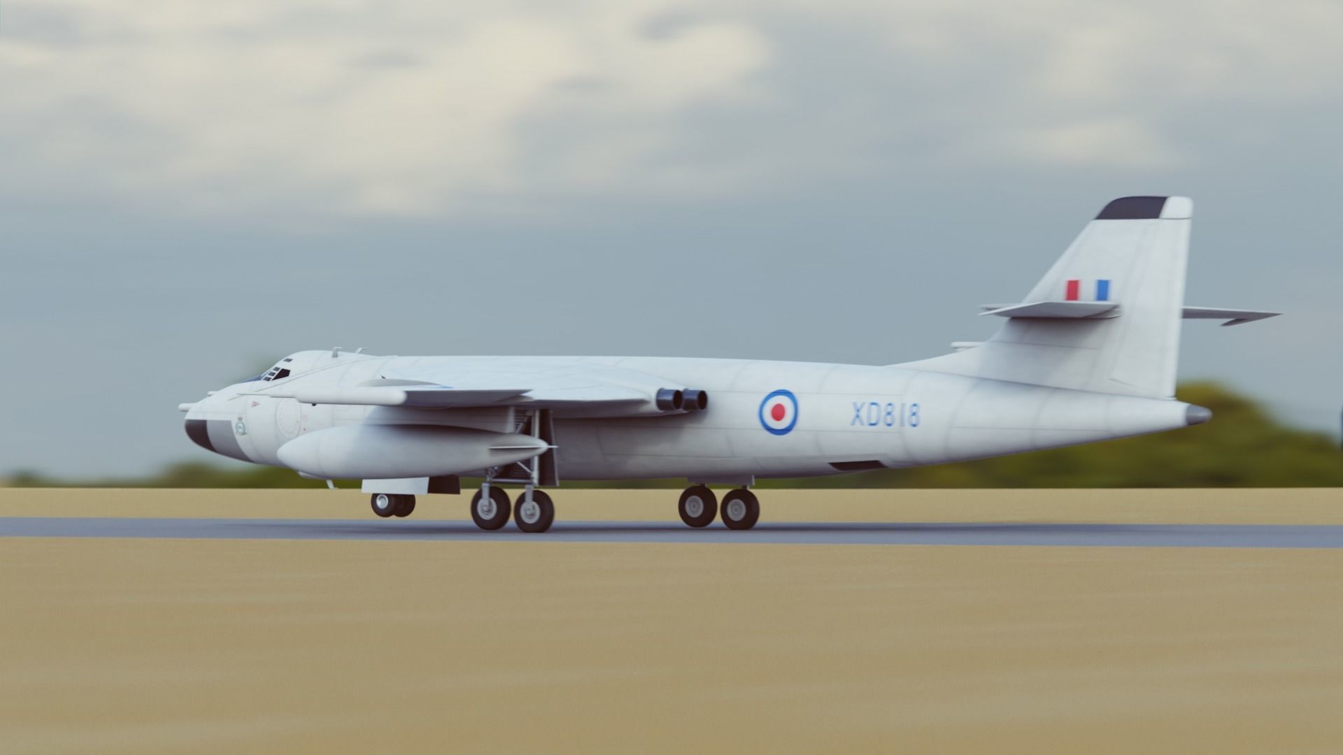 Vickers Valiant B1 bomber 3D model_3