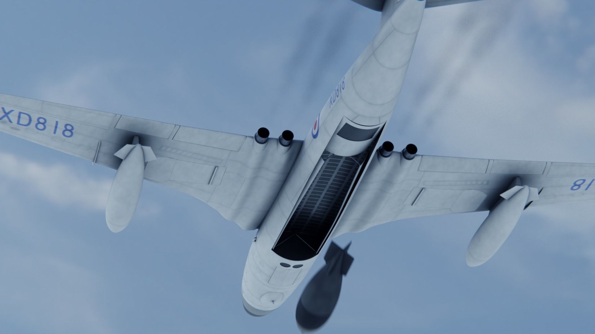 Vickers Valiant B1 bomber 3D model_5