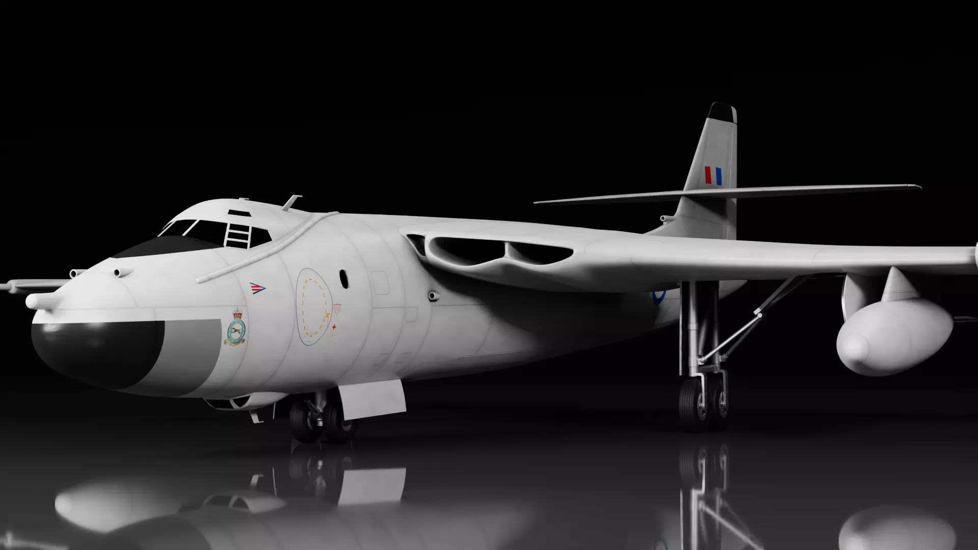 Vickers Valiant B1 bomber 3D model_0