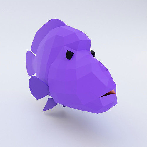 Napoleon fish low poly 3d model  Low-poly 3D model