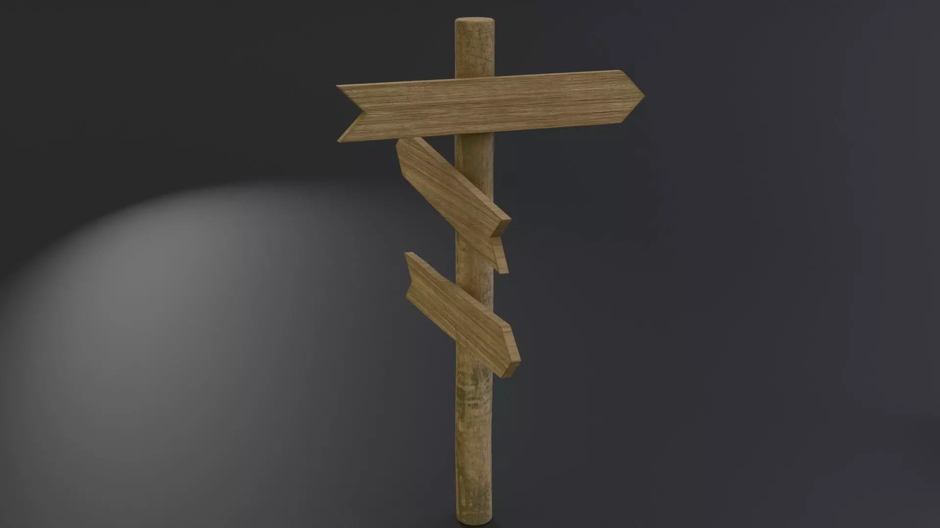 Medieval road sign Free low-poly 3D model_0