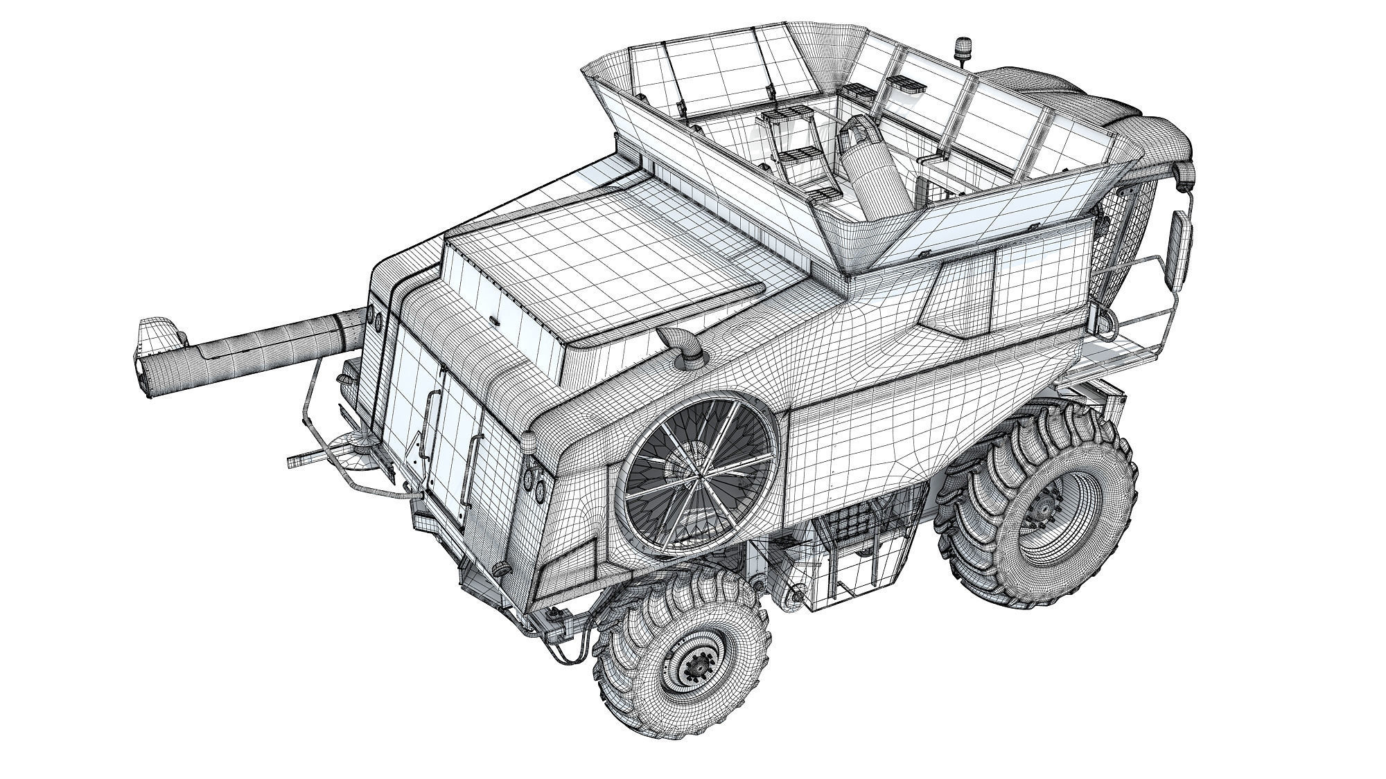 Combine Harvester 3D model_19