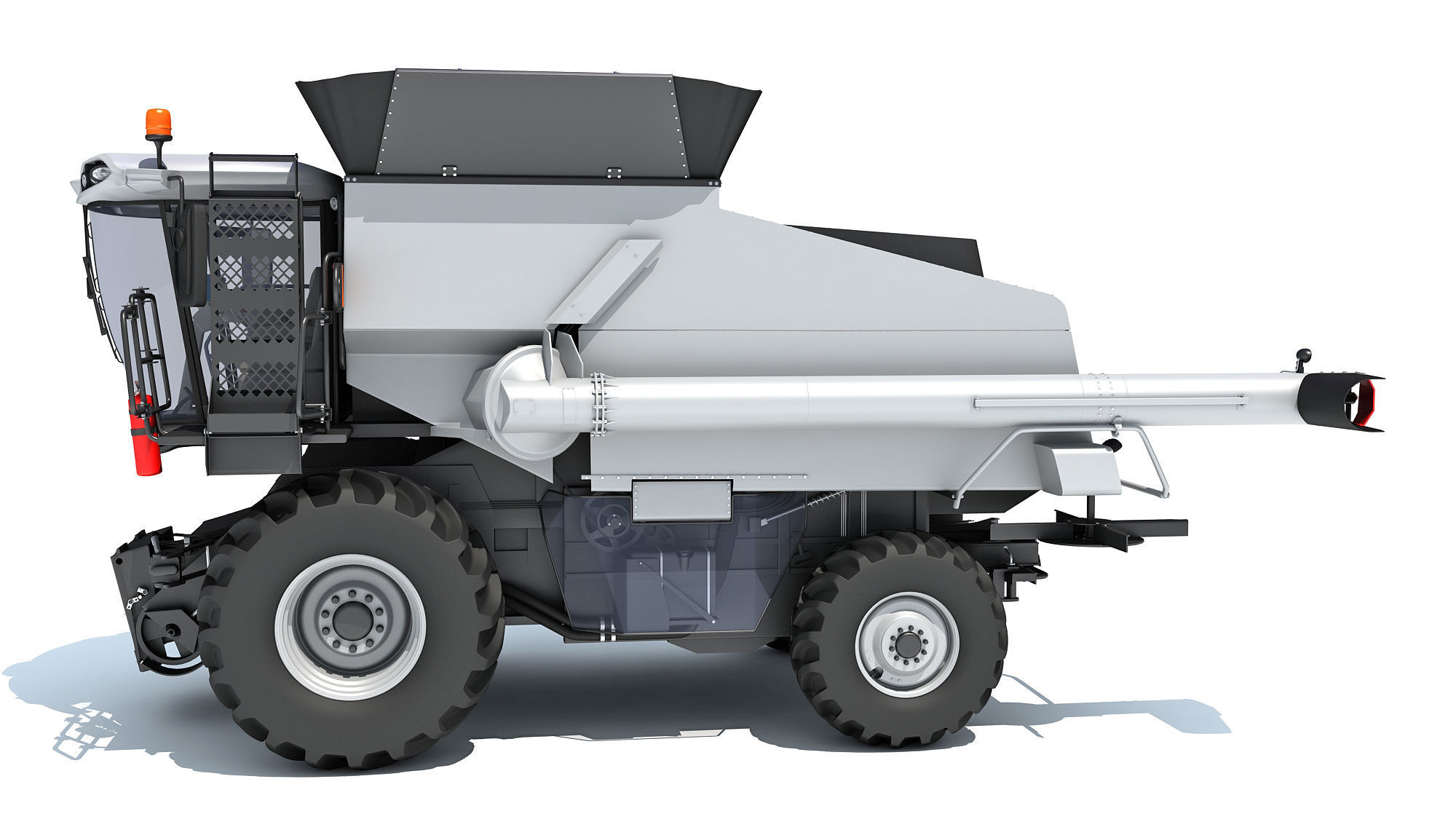 Combine Harvester 3D model_1