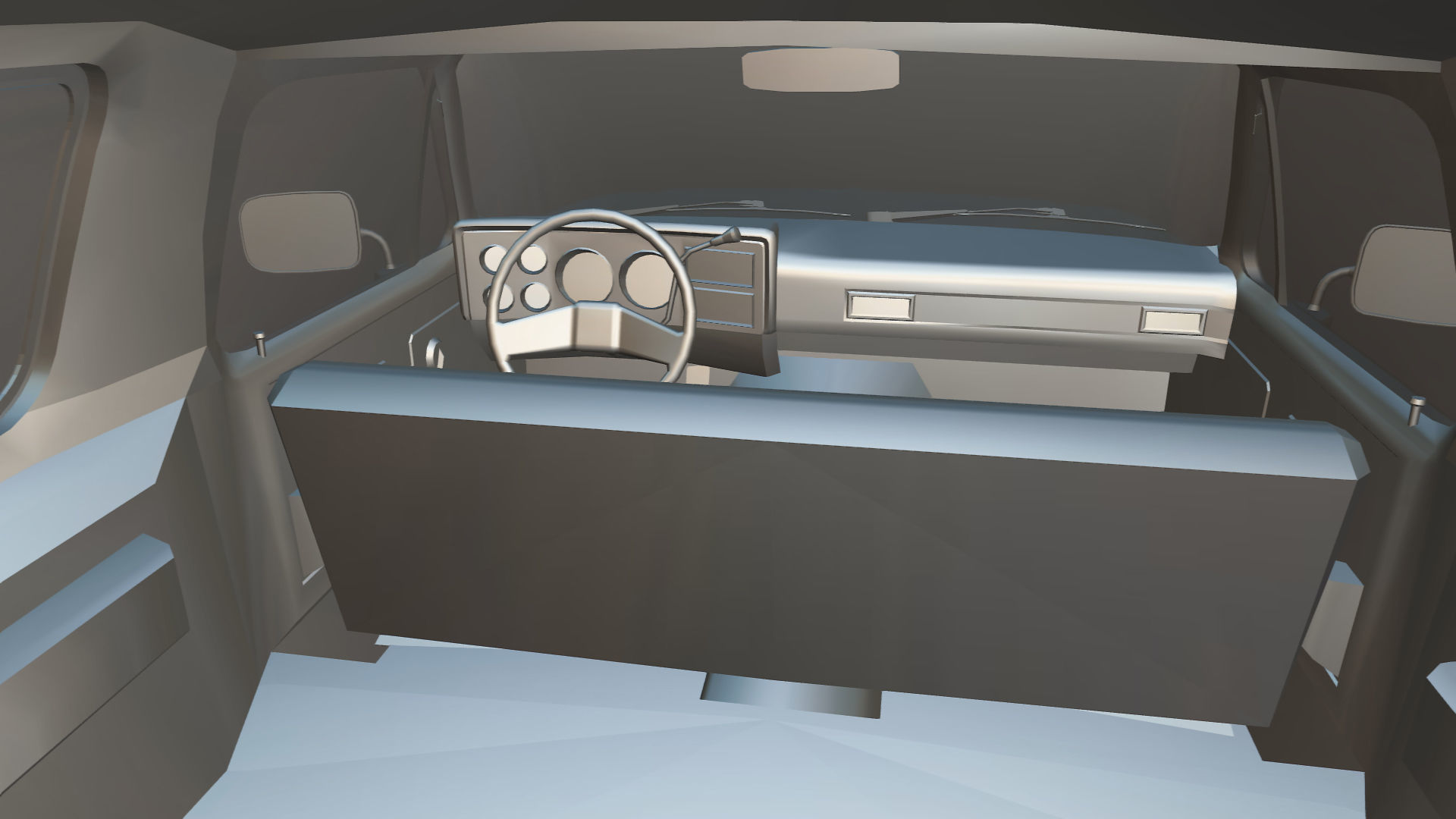 80s offroad car Low-poly 3D model_33