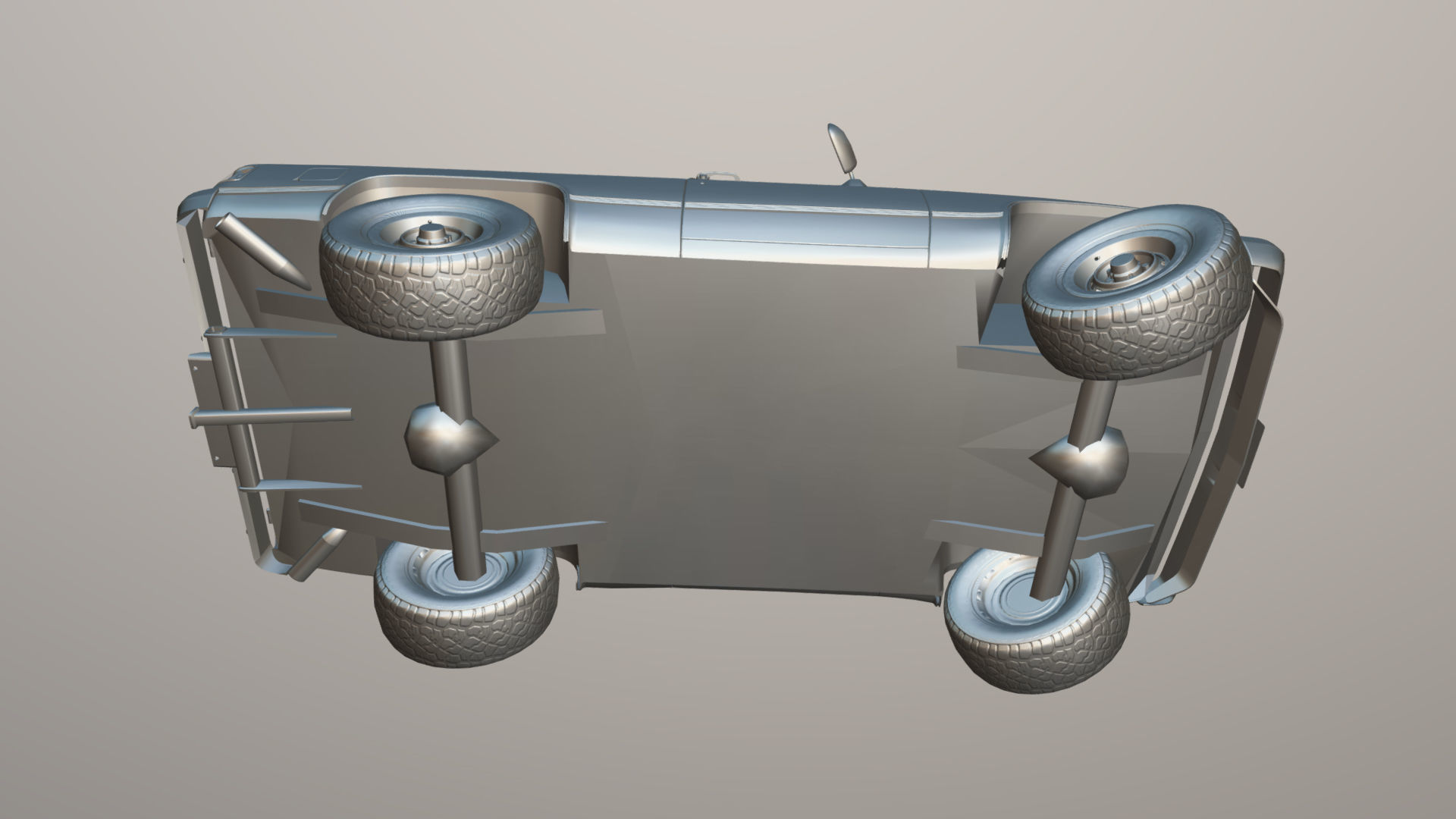 80s offroad car Low-poly 3D model_32