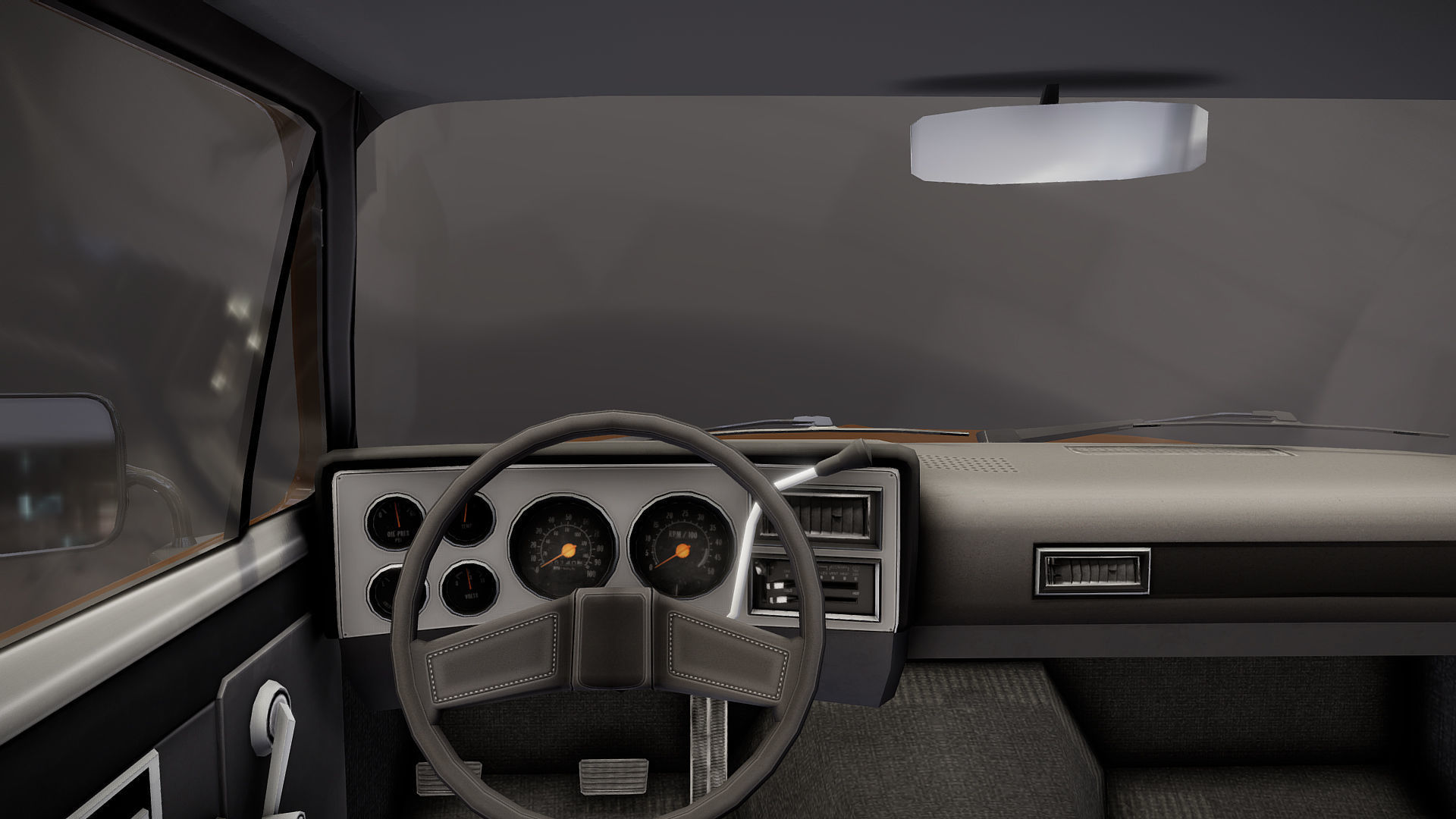 80s offroad car Low-poly 3D model_34