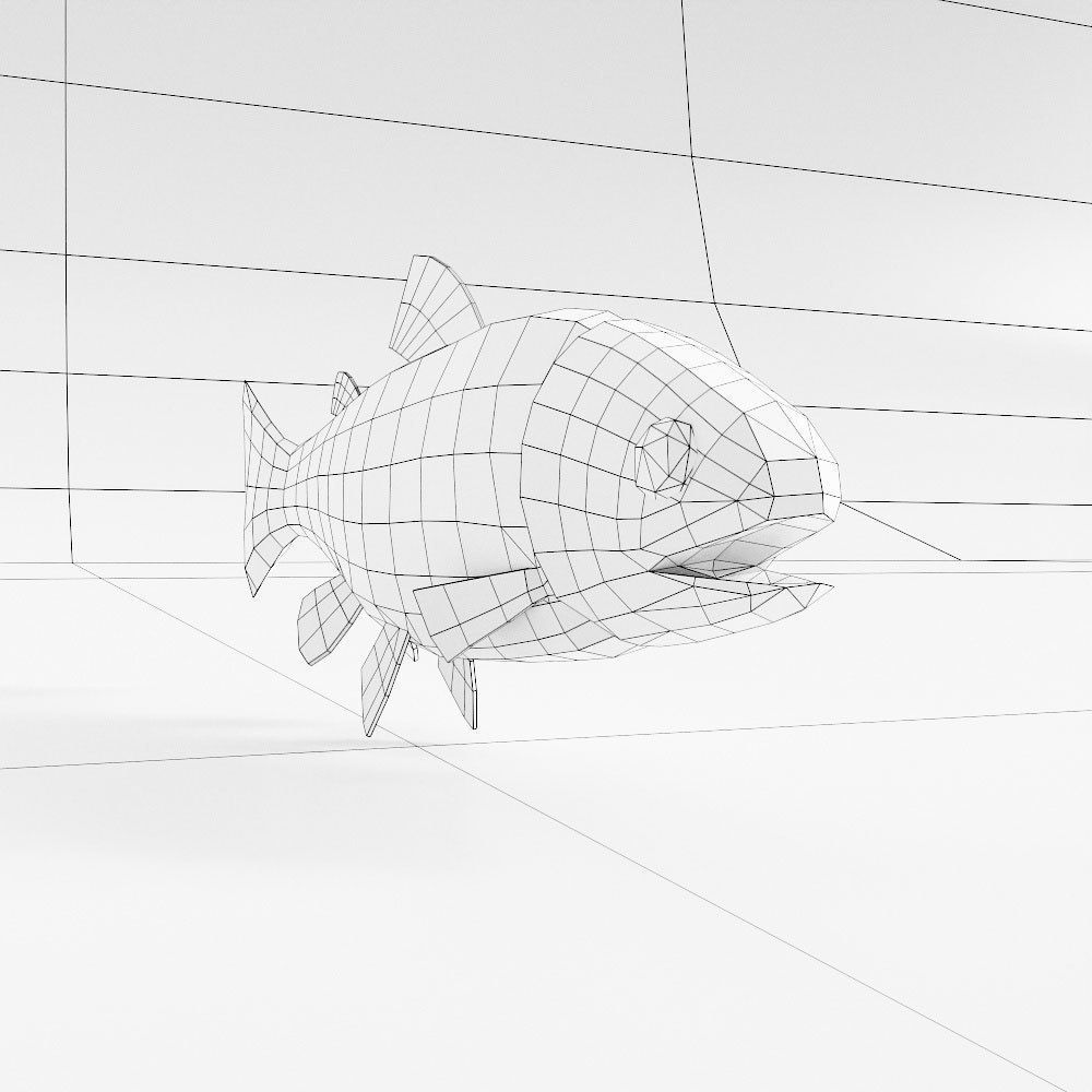 Rainbow trout fish 3d model  Low-poly 3D model_3